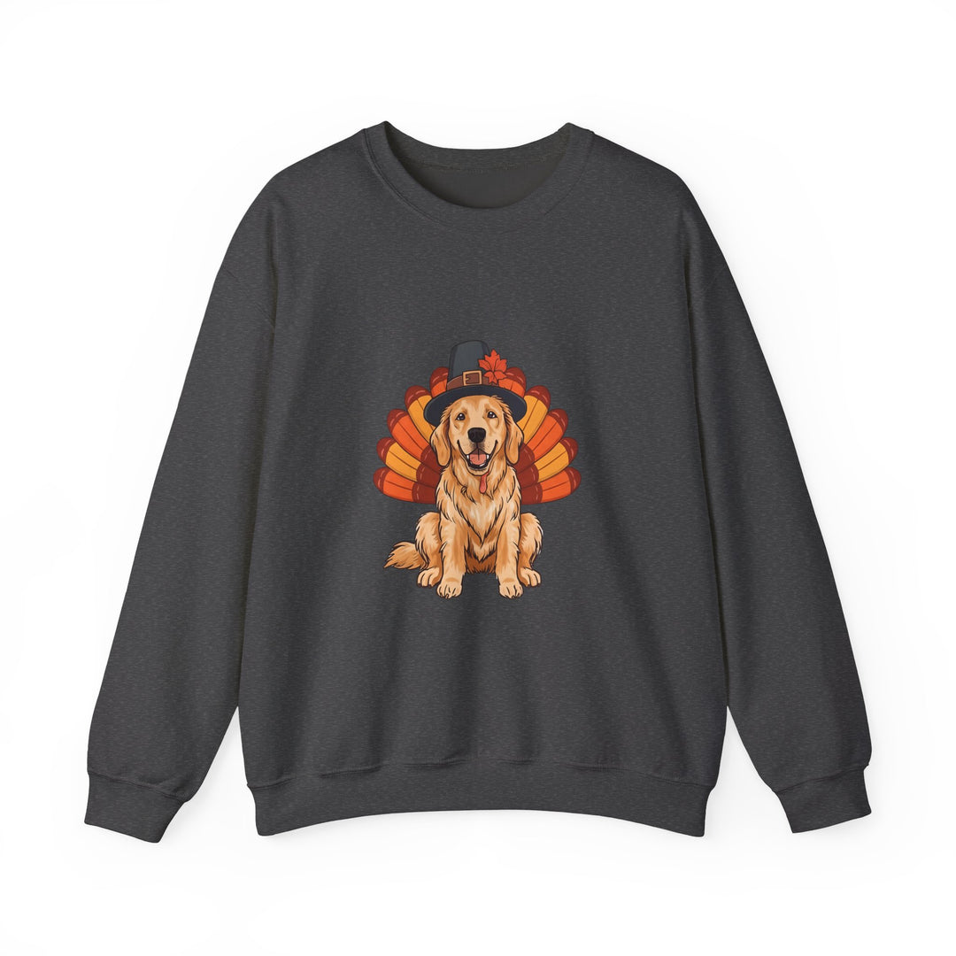 Golden Retriever Thanksgiving Sweatshirt | Cute Turkey Dog Fall Crewneck- Ten & Timber