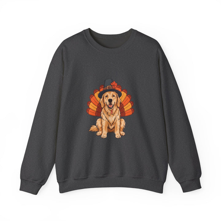 Golden Retriever Thanksgiving Sweatshirt | Cute Turkey Dog Fall Crewneck- Ten & Timber