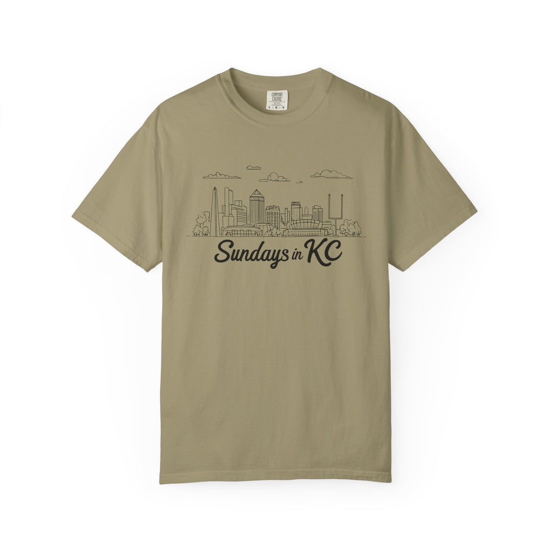 Sundays in KC Shirt Kansas City Football Skyline TShirt for Game Day Fans- Ten & Timber