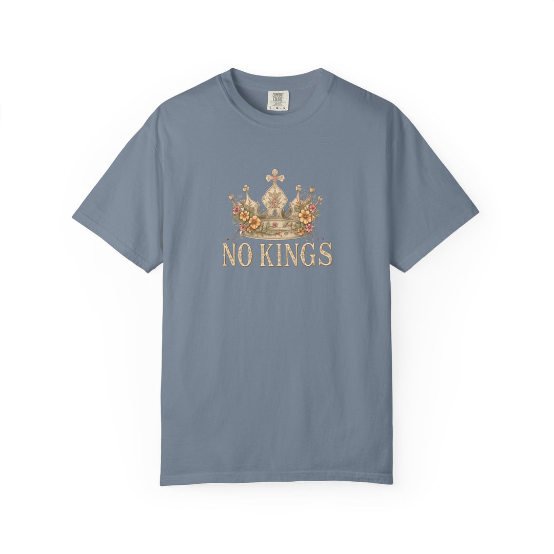 No Kings T-Shirt | Anti-Monarchy Crown Graphic Tee- Ten & Timber
