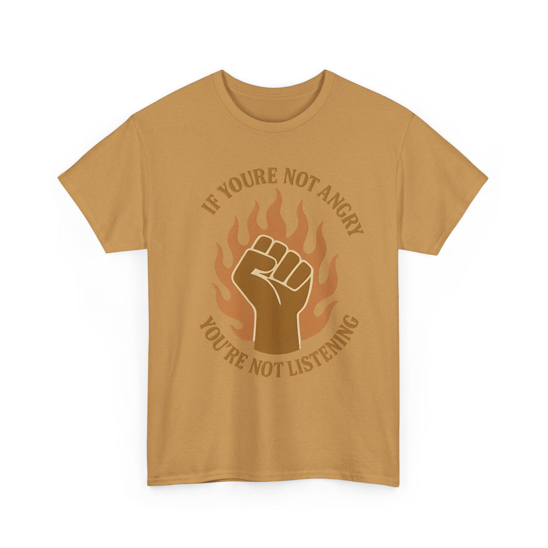 Resistance Fist Unisex Tee, Awareness Flame Graphic Shirt, Unapologetic Rage Cotton Tshirt, Protest Activist Top, Social Justice Gift,- Ten & Timber