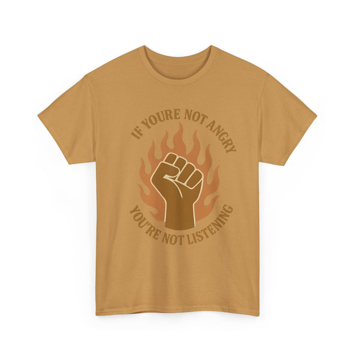 Resistance Fist Unisex Tee, Awareness Flame Graphic Shirt, Unapologetic Rage Cotton Tshirt, Protest Activist Top, Social Justice Gift,- Ten & Timber