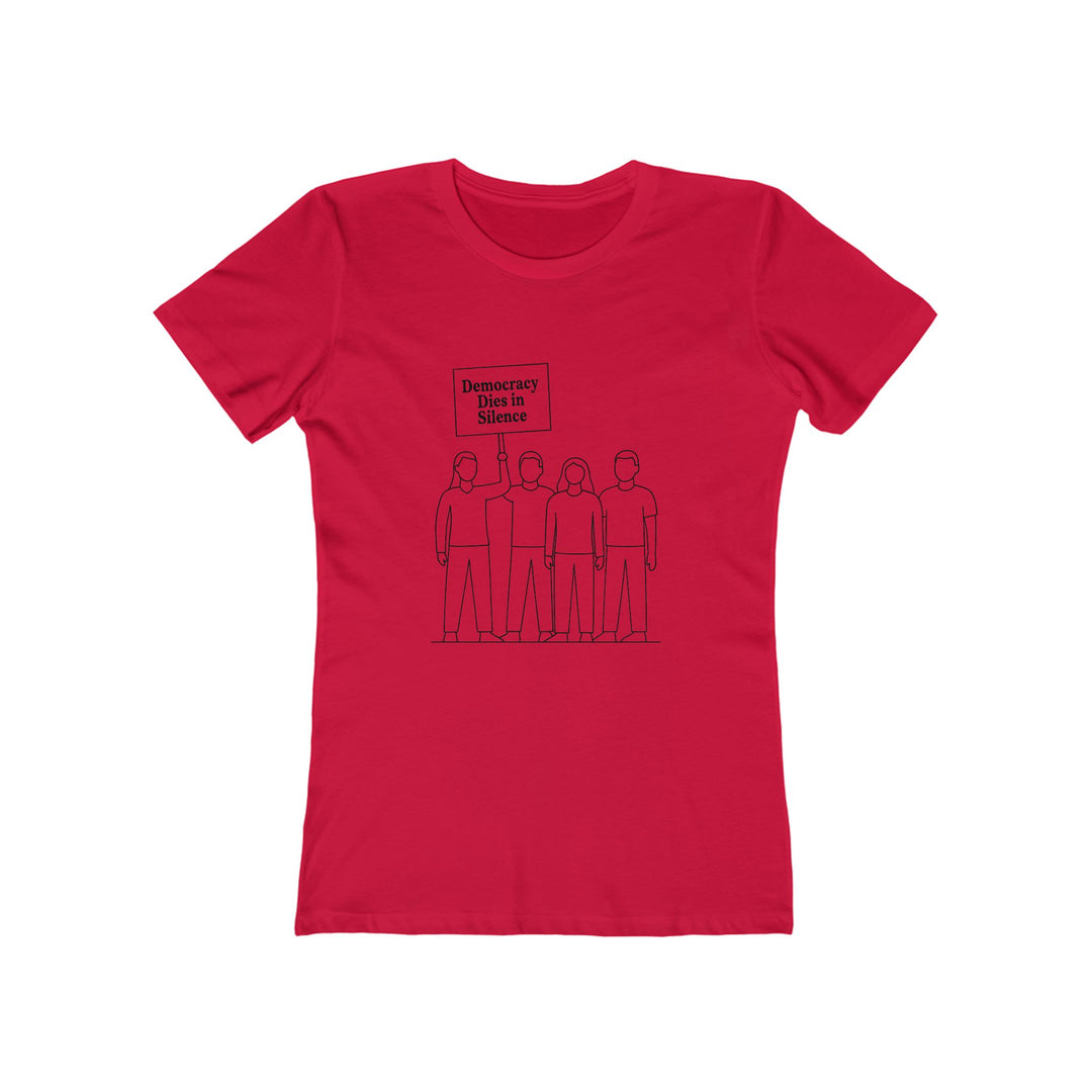 Democracy Dies in Silence T-Shirt – Activist Protest Statement Graphic Tee- Ten & Timber