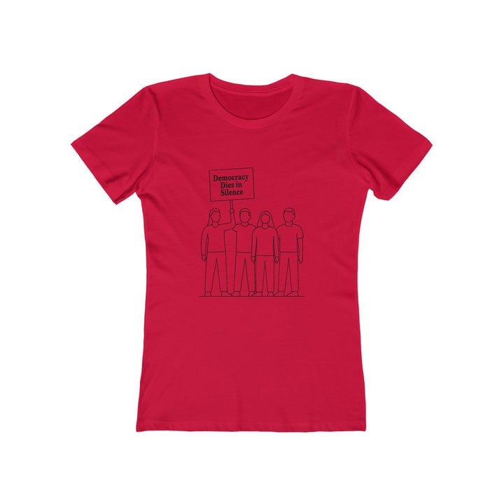 Democracy Dies in Silence T-Shirt – Activist Protest Statement Graphic Tee- Ten & Timber