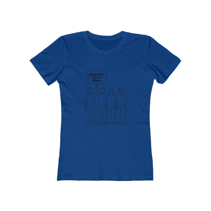 Democracy Dies in Silence T-Shirt – Activist Protest Statement Graphic Tee- Ten & Timber