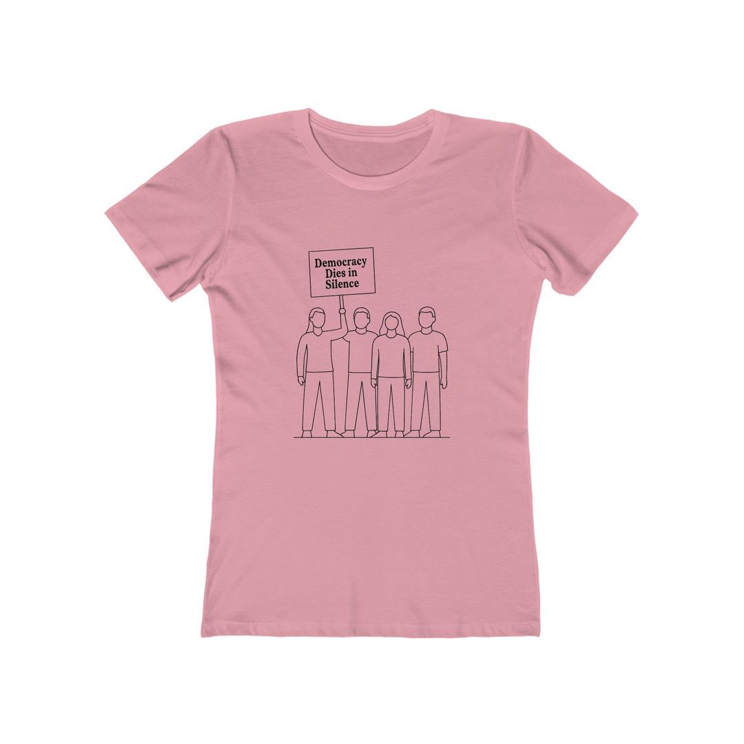 Democracy Dies in Silence T-Shirt – Activist Protest Statement Graphic Tee- Ten & Timber
