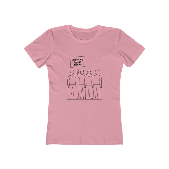 Democracy Dies in Silence T-Shirt – Activist Protest Statement Graphic Tee- Ten & Timber