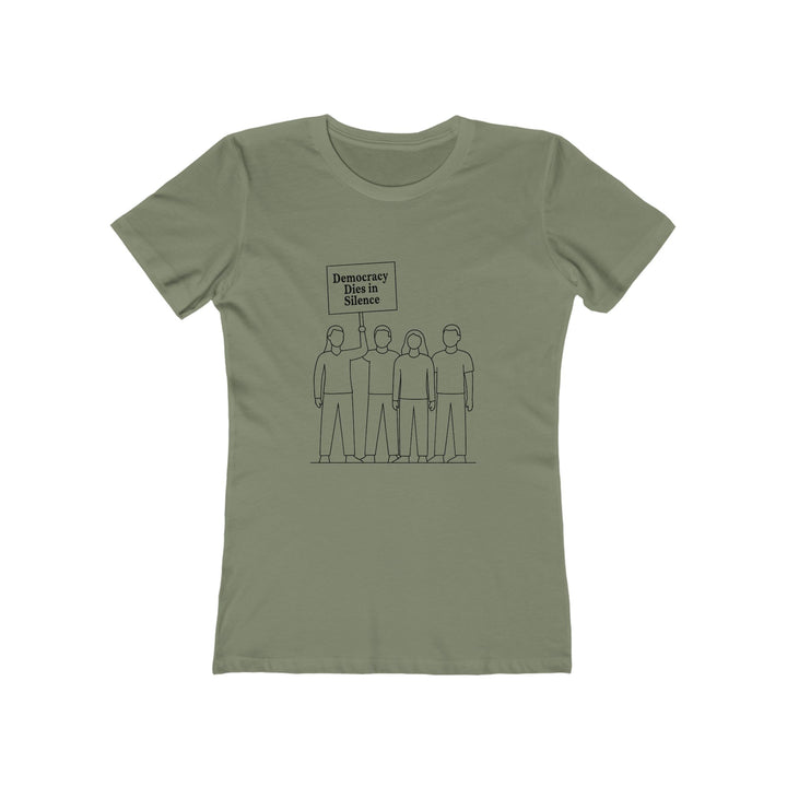 Democracy Dies in Silence T-Shirt – Activist Protest Statement Graphic Tee- Ten & Timber