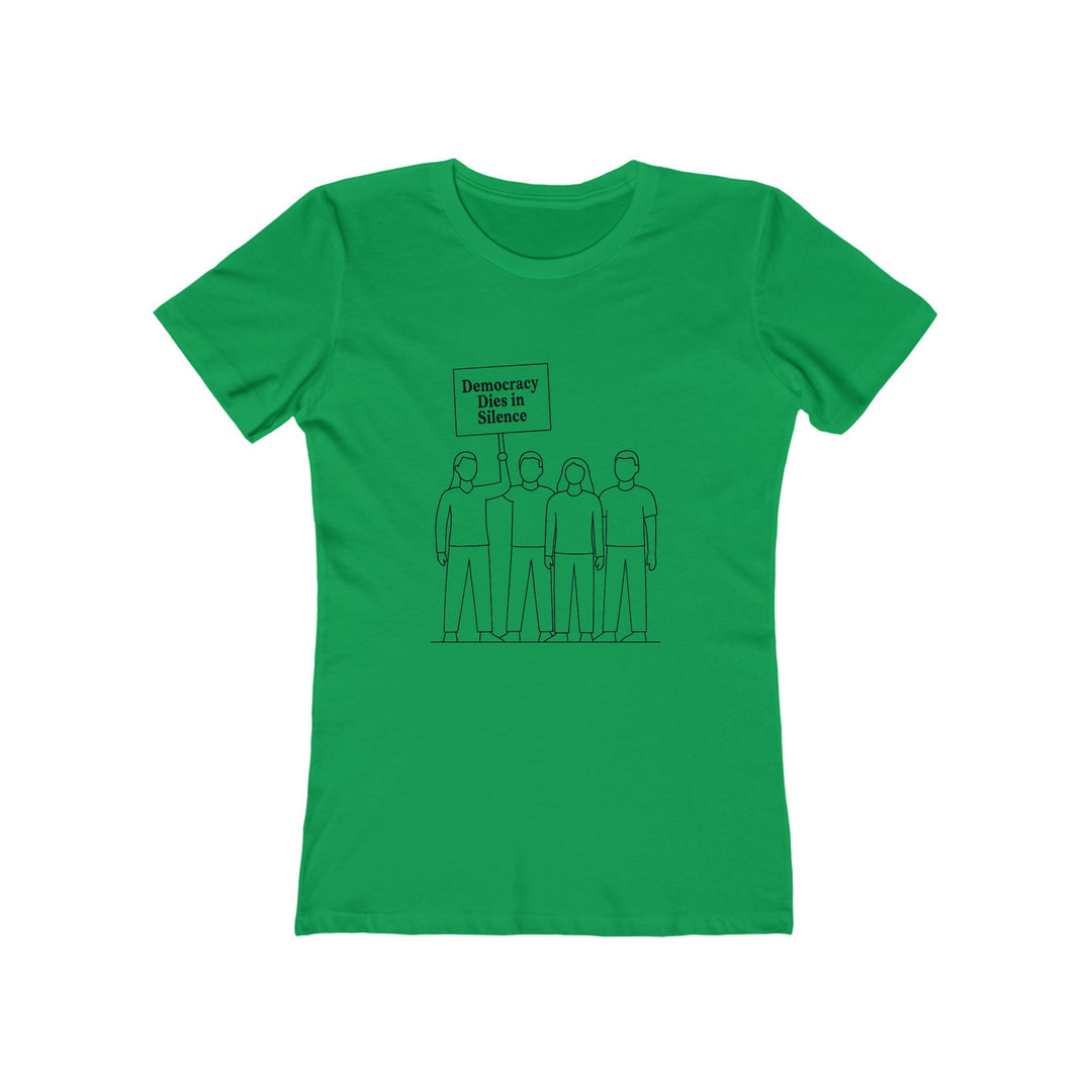 Democracy Dies in Silence T-Shirt – Activist Protest Statement Graphic Tee- Ten & Timber