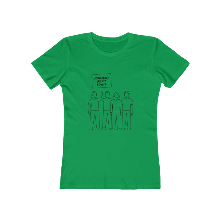 Democracy Dies in Silence T-Shirt – Activist Protest Statement Graphic Tee- Ten & Timber