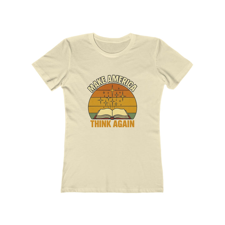 Make America Think Again T-Shirt | Retro Book Graphic Motivational Tee