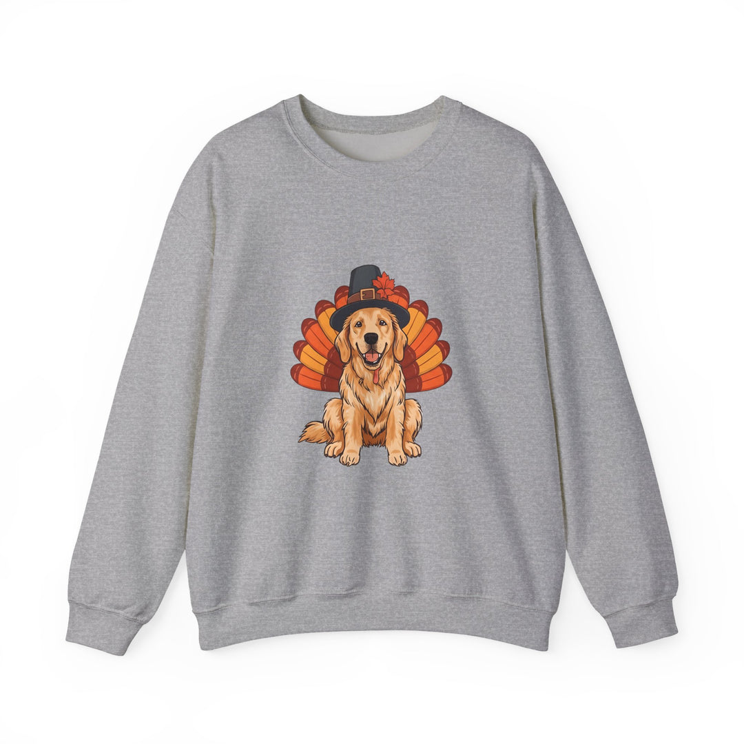 Golden Retriever Thanksgiving Sweatshirt | Cute Turkey Dog Fall Crewneck- Ten & Timber