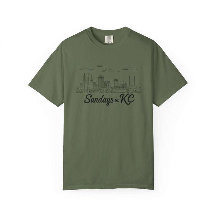 Sundays in KC Shirt Kansas City Football Skyline TShirt for Game Day Fans- Ten & Timber