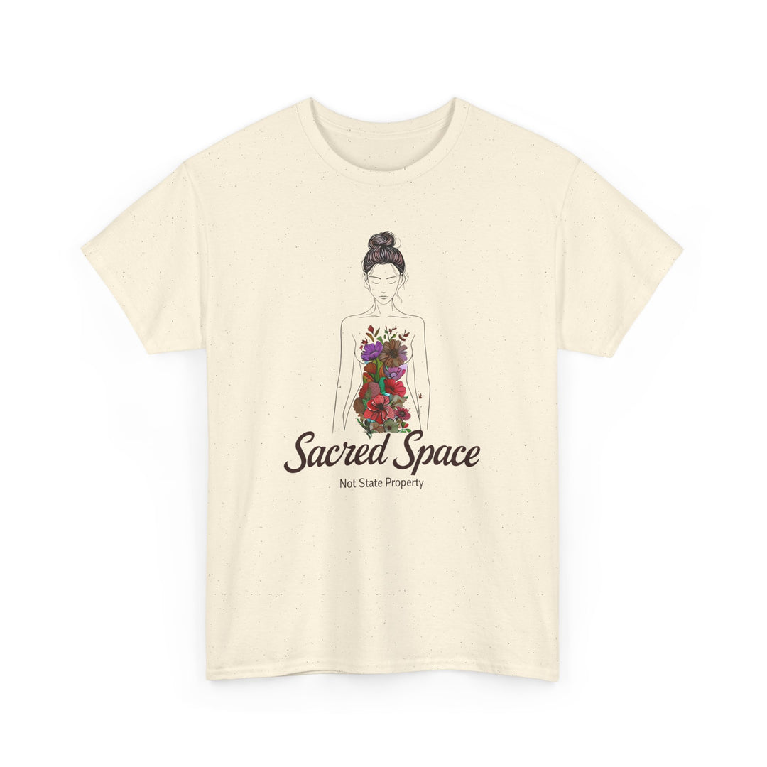 Sacred Space Feminist TShirt ProChoice Body Autonomy Tee Empowering Floral Graphic Shirt Women's Rights Protest Top- Ten & Timber