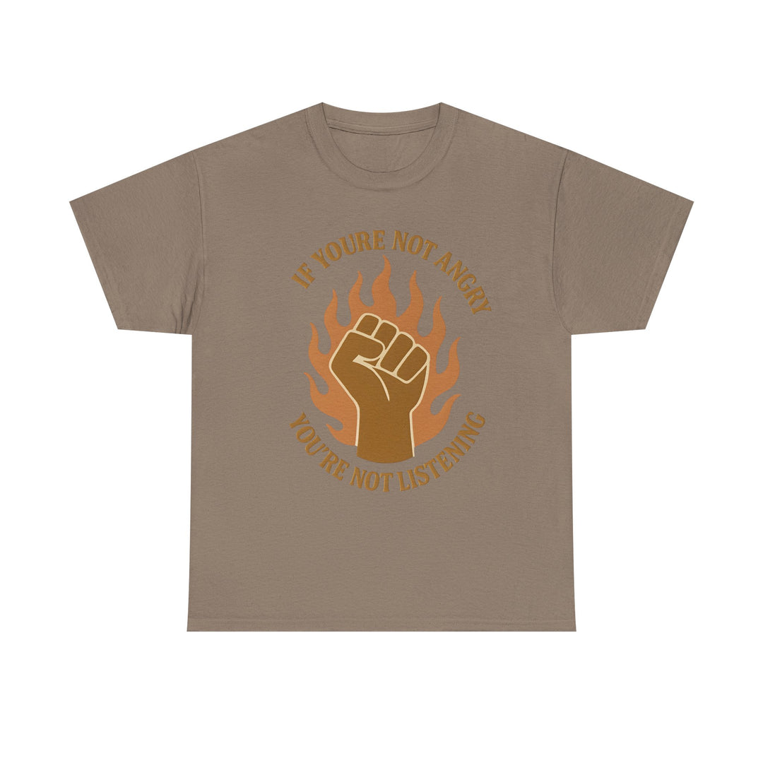 Resistance Fist Unisex Tee, Awareness Flame Graphic Shirt, Unapologetic Rage Cotton Tshirt, Protest Activist Top, Social Justice Gift,