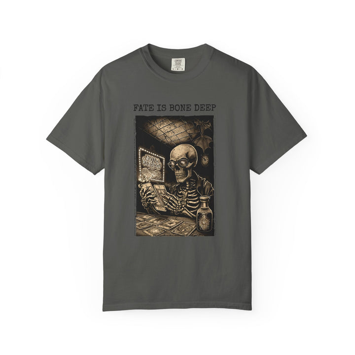 Fate Is Bone Deep TShirt Gothic Skeleton Tarot Tee Dark Occult Fortune Teller Shirt Bone Readings Unisex Graphic Top- Ten & Timber
