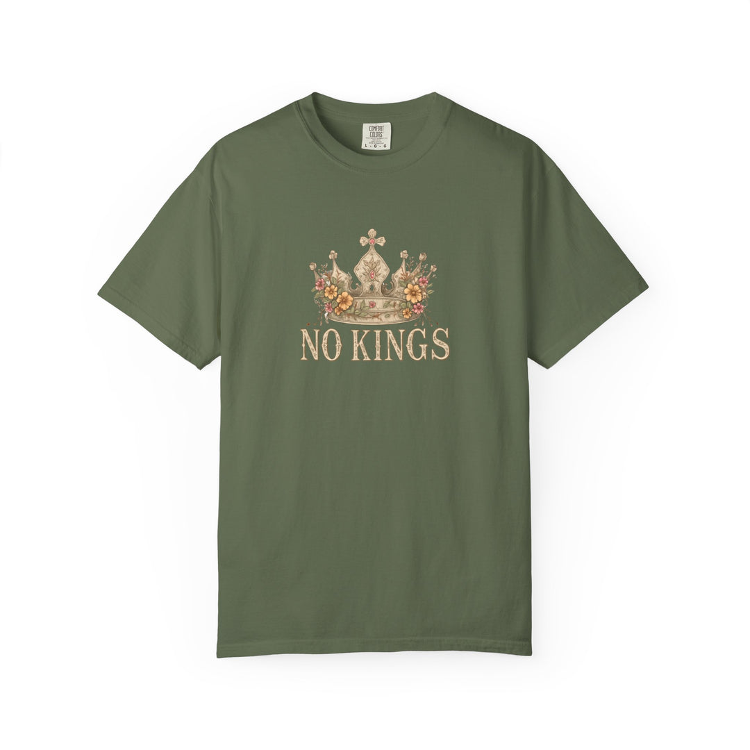 No Kings T-Shirt | Anti-Monarchy Crown Graphic Tee- Ten & Timber