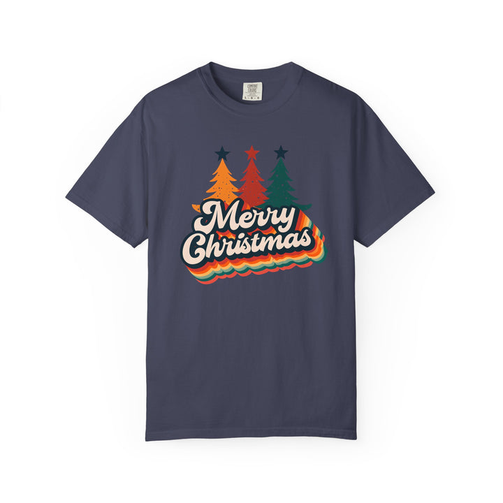 Retro Merry Christmas T-Shirt | Vintage Holiday Graphic Tee | Festive 70s Style Christmas Shirt for Women & Men- Ten & Timber