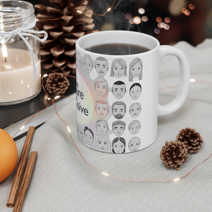 The Future Is Inclusive Mug Diversity Coffee Cup, Equality Gift, Inclusive Pride Mug, Progressive Drinkware, Human Rights Activist Cup- Ten & Timber