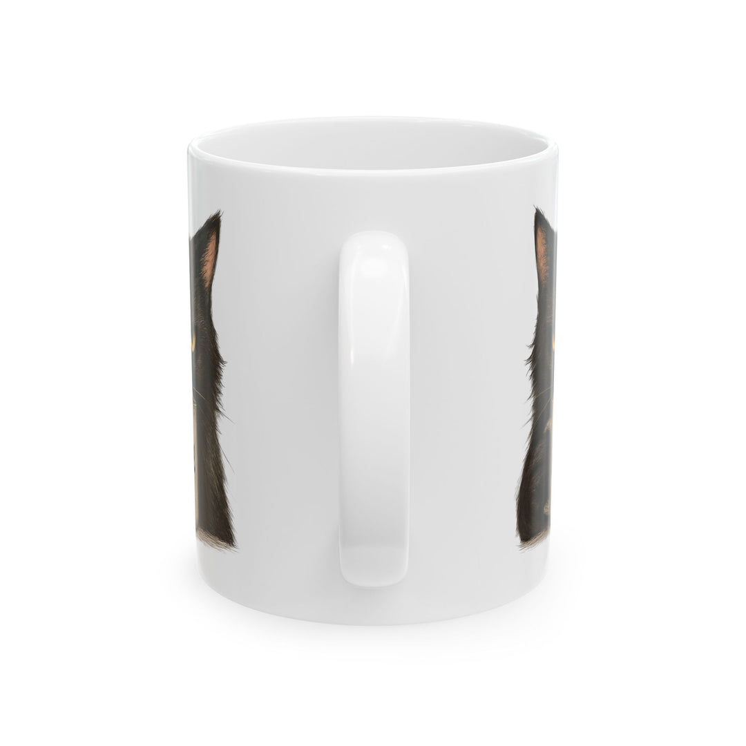Funny Grumpy Cat 'Nope' Mug Sarcastic Coffee Cup Cute Black Cat Lover Gift