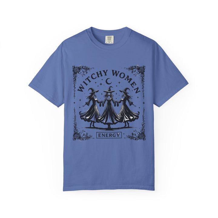 Witchy Women Energy T-Shirt, Unisex Garment-Dyed Tee, Boho Shirt, Halloween Apparel, Spiritual Gift, Tarot Lovers Top- Ten & Timber