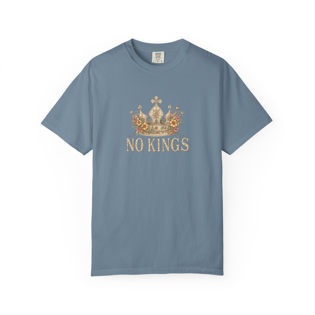 No Kings T-Shirt | Anti-Monarchy Crown Graphic Tee- Ten & Timber