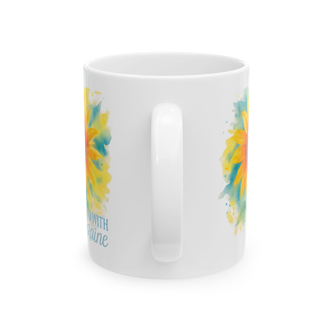 Stand With Ukraine Sunflower Mug – Inspirational Support Gift