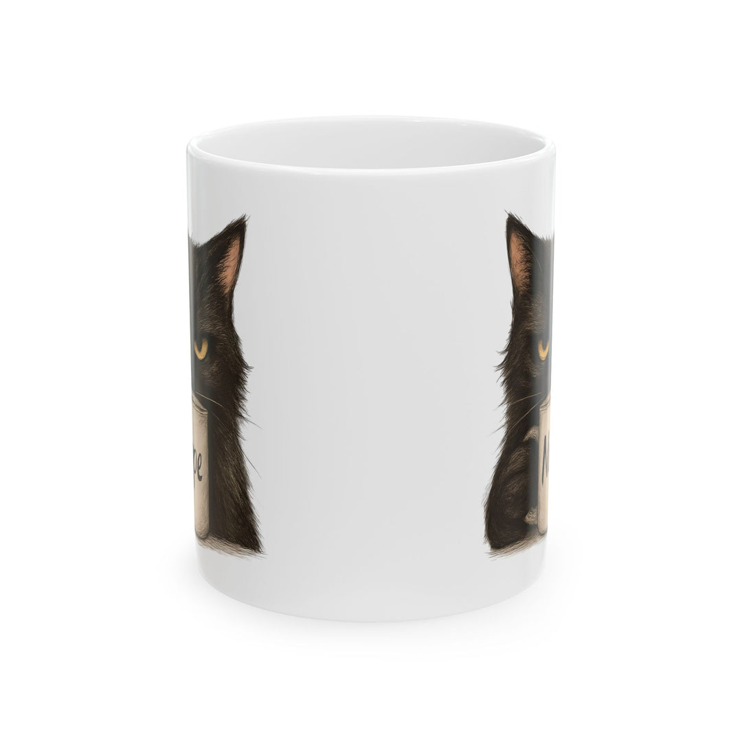 Funny Grumpy Cat 'Nope' Mug Sarcastic Coffee Cup Cute Black Cat Lover Gift
