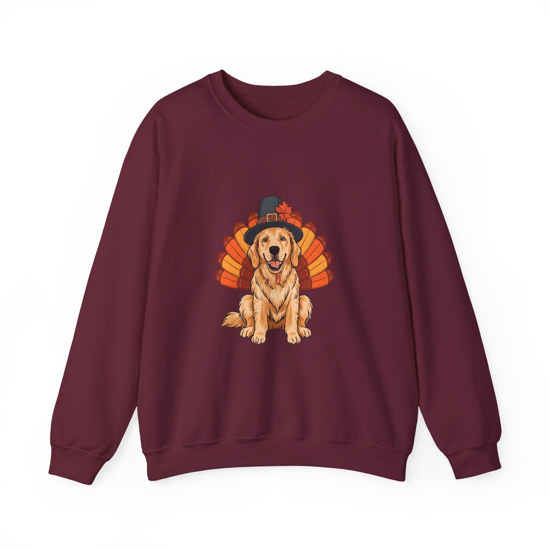 Golden Retriever Thanksgiving Sweatshirt | Cute Turkey Dog Fall Crewneck- Ten & Timber