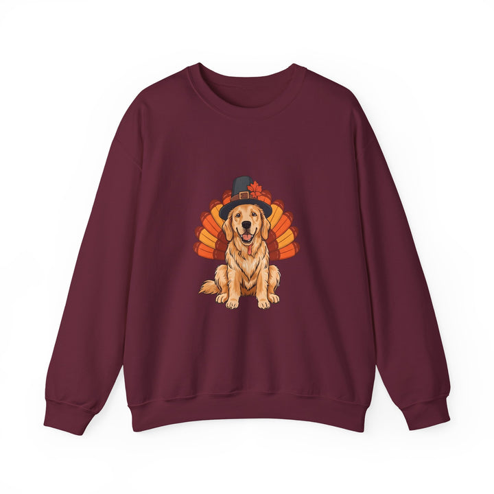 Golden Retriever Thanksgiving Sweatshirt | Cute Turkey Dog Fall Crewneck- Ten & Timber