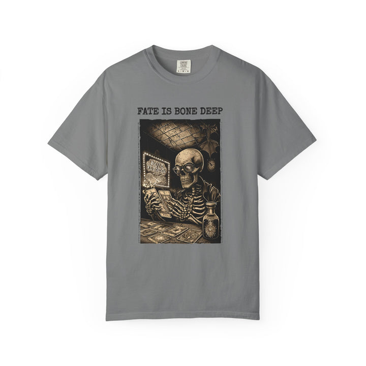Fate Is Bone Deep TShirt Gothic Skeleton Tarot Tee Dark Occult Fortune Teller Shirt Bone Readings Unisex Graphic Top- Ten & Timber