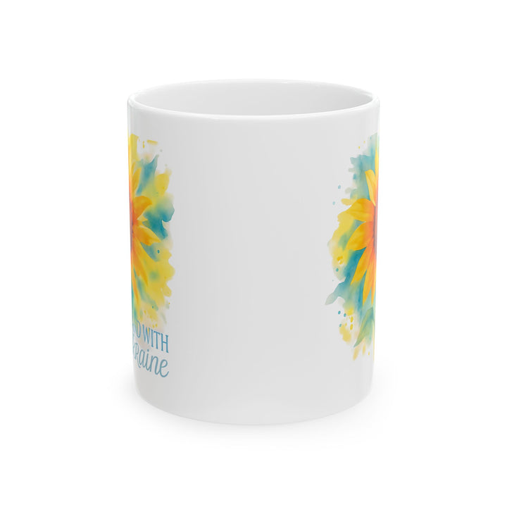Stand With Ukraine Sunflower Mug – Inspirational Support Gift