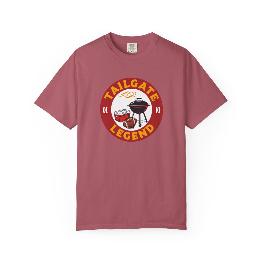 Tailgate Legend TShirt Funny Football Tailgating Tee with Grill Cooler and Football Graphic- Ten & Timber