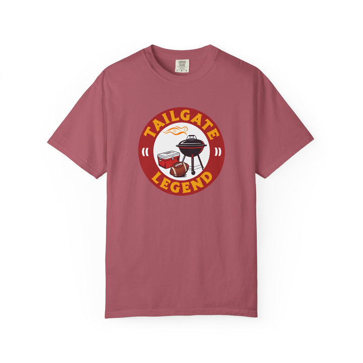 Tailgate Legend TShirt Funny Football Tailgating Tee with Grill Cooler and Football Graphic- Ten & Timber
