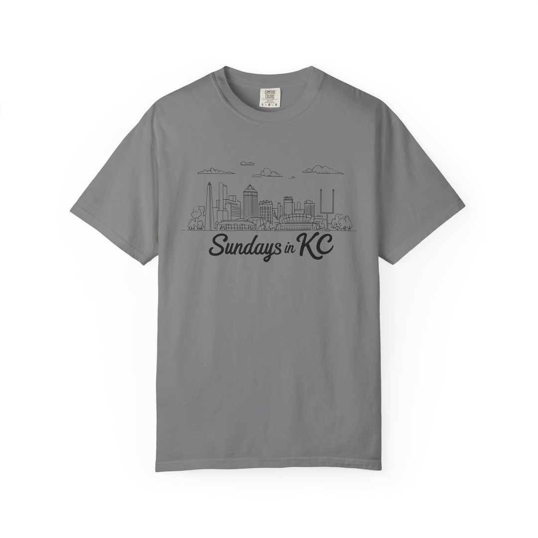 Sundays in KC Shirt Kansas City Football Skyline TShirt for Game Day Fans- Ten & Timber