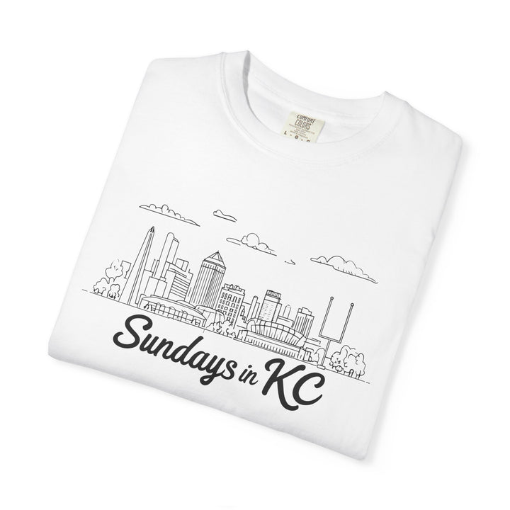 Sundays in KC Shirt Kansas City Football Skyline TShirt for Game Day Fans- Ten & Timber