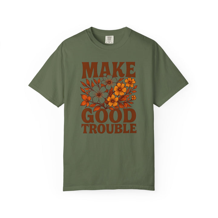 Make Good Trouble Retro Floral T-Shirt – Activist Graphic Tee- Ten & Timber