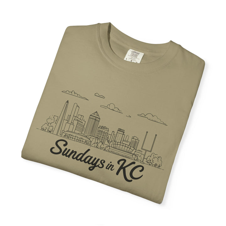 Sundays in KC Shirt Kansas City Football Skyline TShirt for Game Day Fans- Ten & Timber