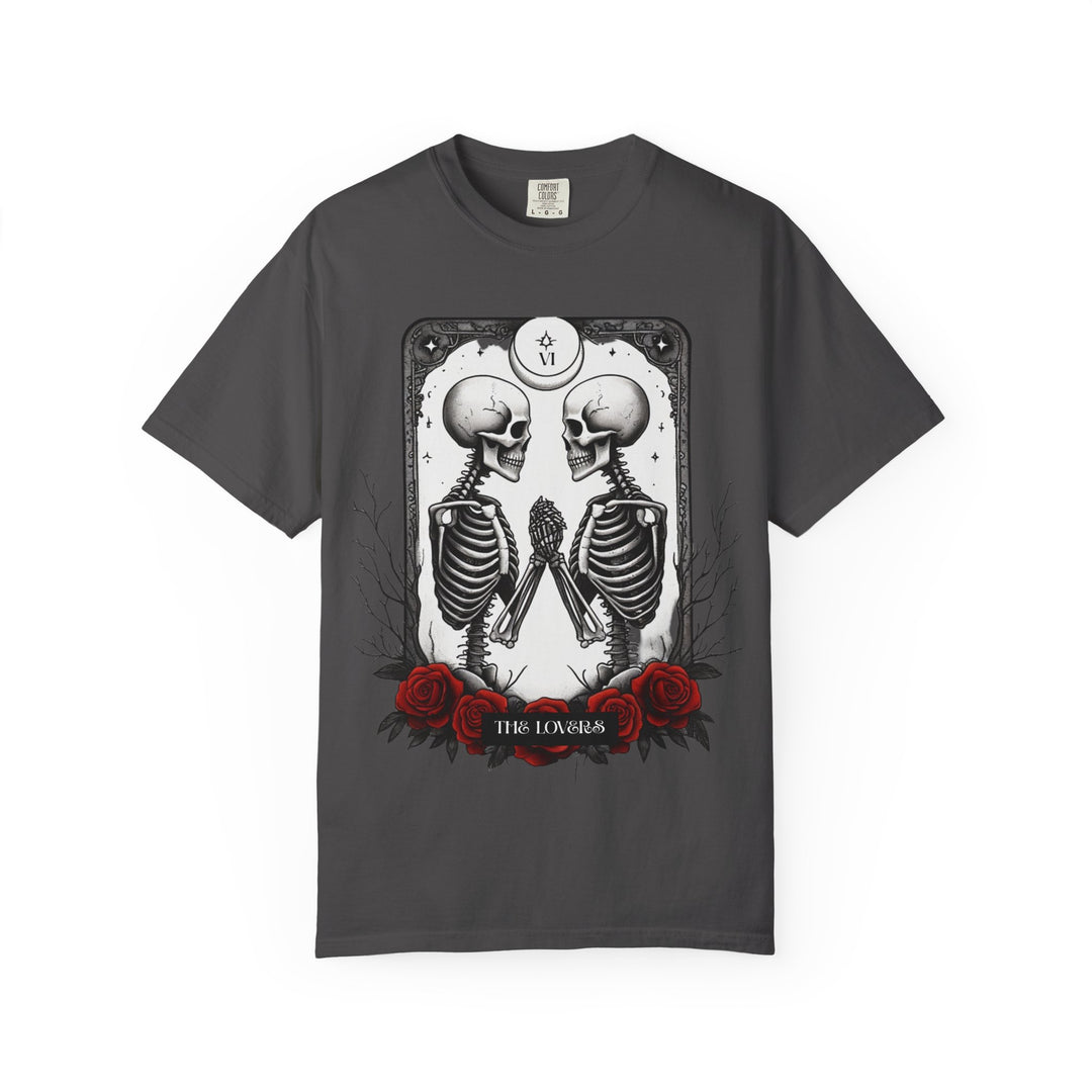 The Lovers Tarot Card Skeleton T-Shirt Gothic Romance Tarot Tee- Ten & Timber