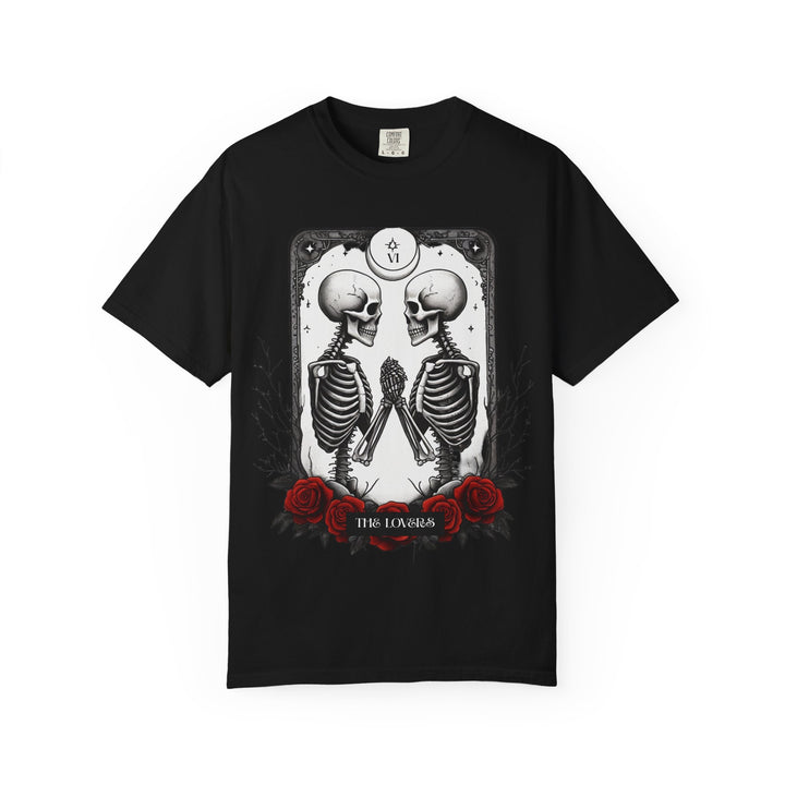 The Lovers Tarot Card Skeleton T-Shirt Gothic Romance Tarot Tee- Ten & Timber
