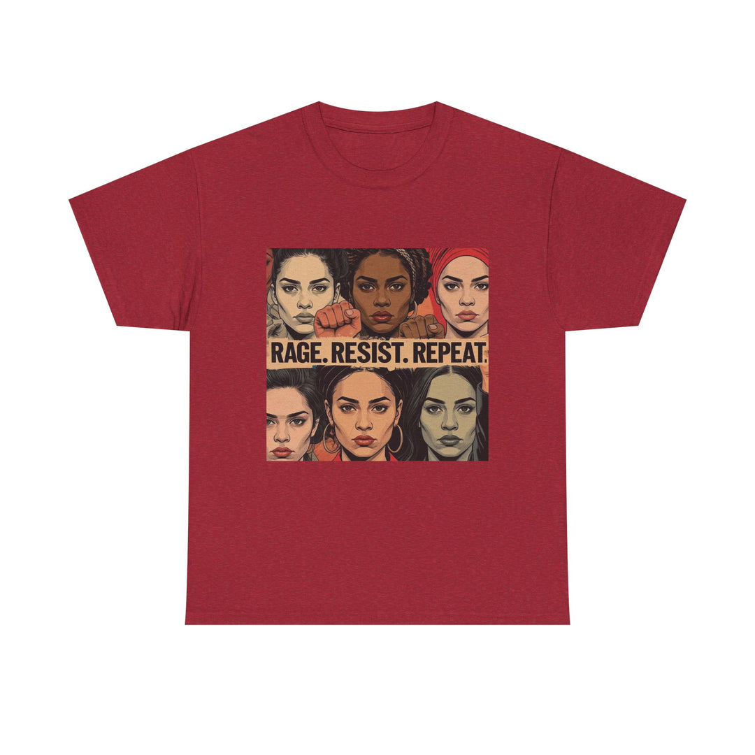 Rage Resist Repeat TShirt Feminist Protest Graphic Tee  Empowerment Shirt for Women  Bold Social Justice Apparel