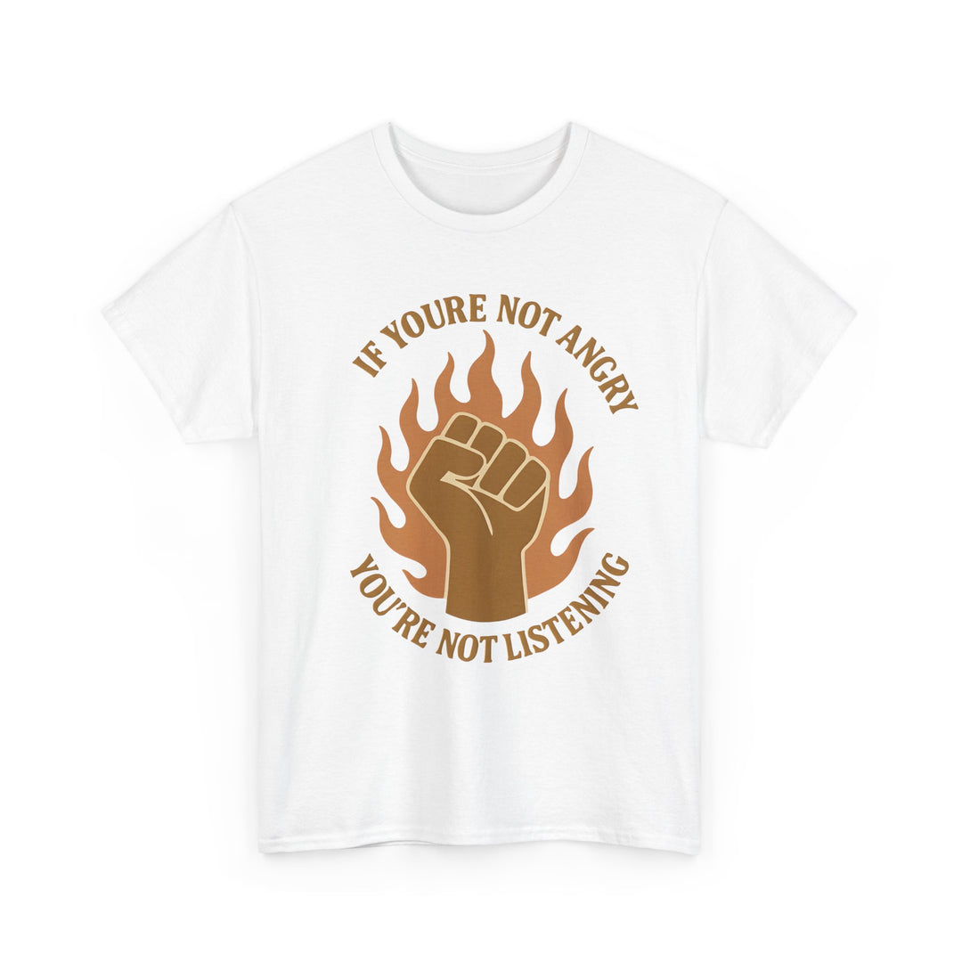 Resistance Fist Unisex Tee, Awareness Flame Graphic Shirt, Unapologetic Rage Cotton Tshirt, Protest Activist Top, Social Justice Gift,- Ten & Timber