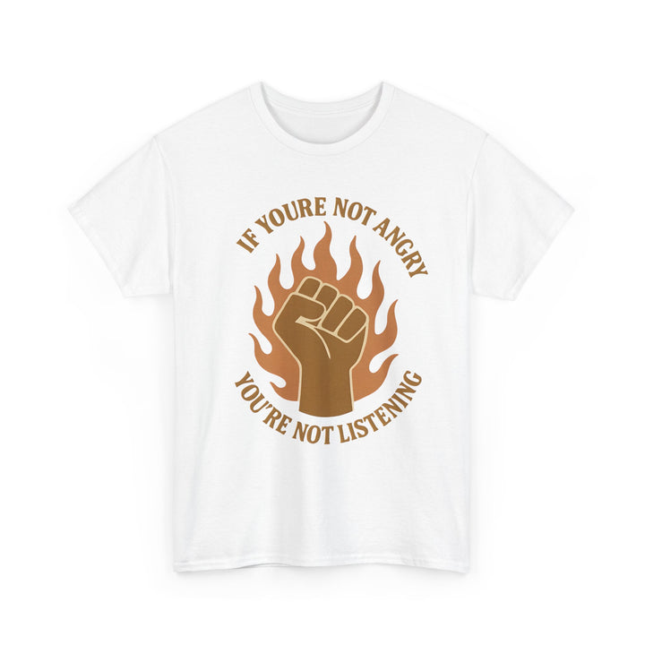 Resistance Fist Unisex Tee, Awareness Flame Graphic Shirt, Unapologetic Rage Cotton Tshirt, Protest Activist Top, Social Justice Gift,- Ten & Timber