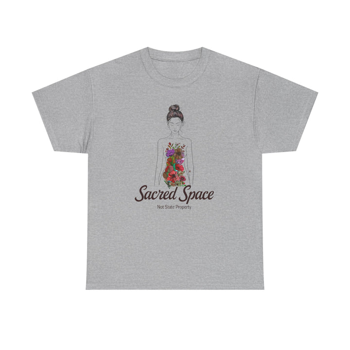 Sacred Space Feminist TShirt  ProChoice Body Autonomy Tee Empowering Floral Graphic Shirt Women's Rights Protest Top