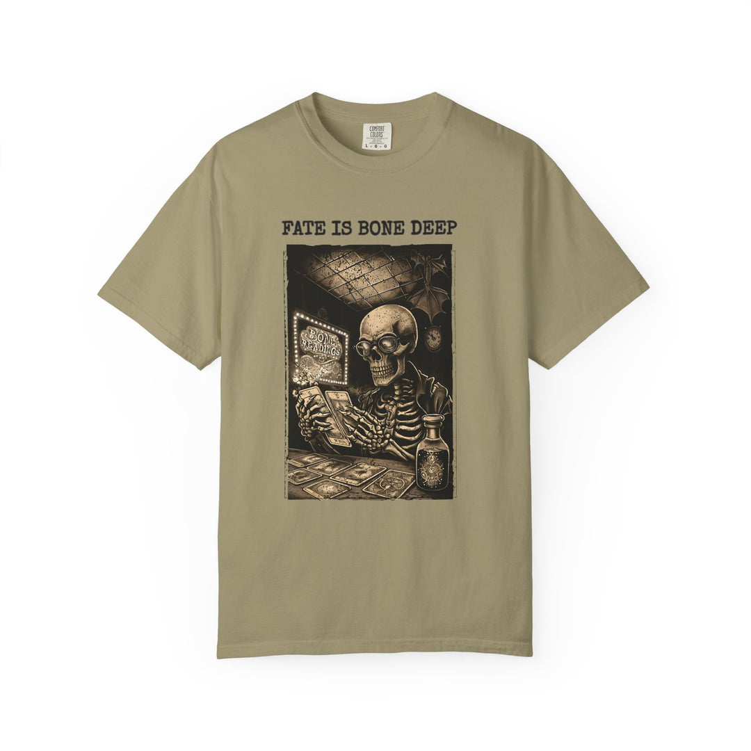Fate Is Bone Deep TShirt Gothic Skeleton Tarot Tee Dark Occult Fortune Teller Shirt Bone Readings Unisex Graphic Top- Ten & Timber