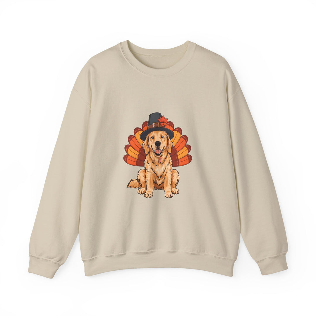 Golden Retriever Thanksgiving Sweatshirt | Cute Turkey Dog Fall Crewneck- Ten & Timber