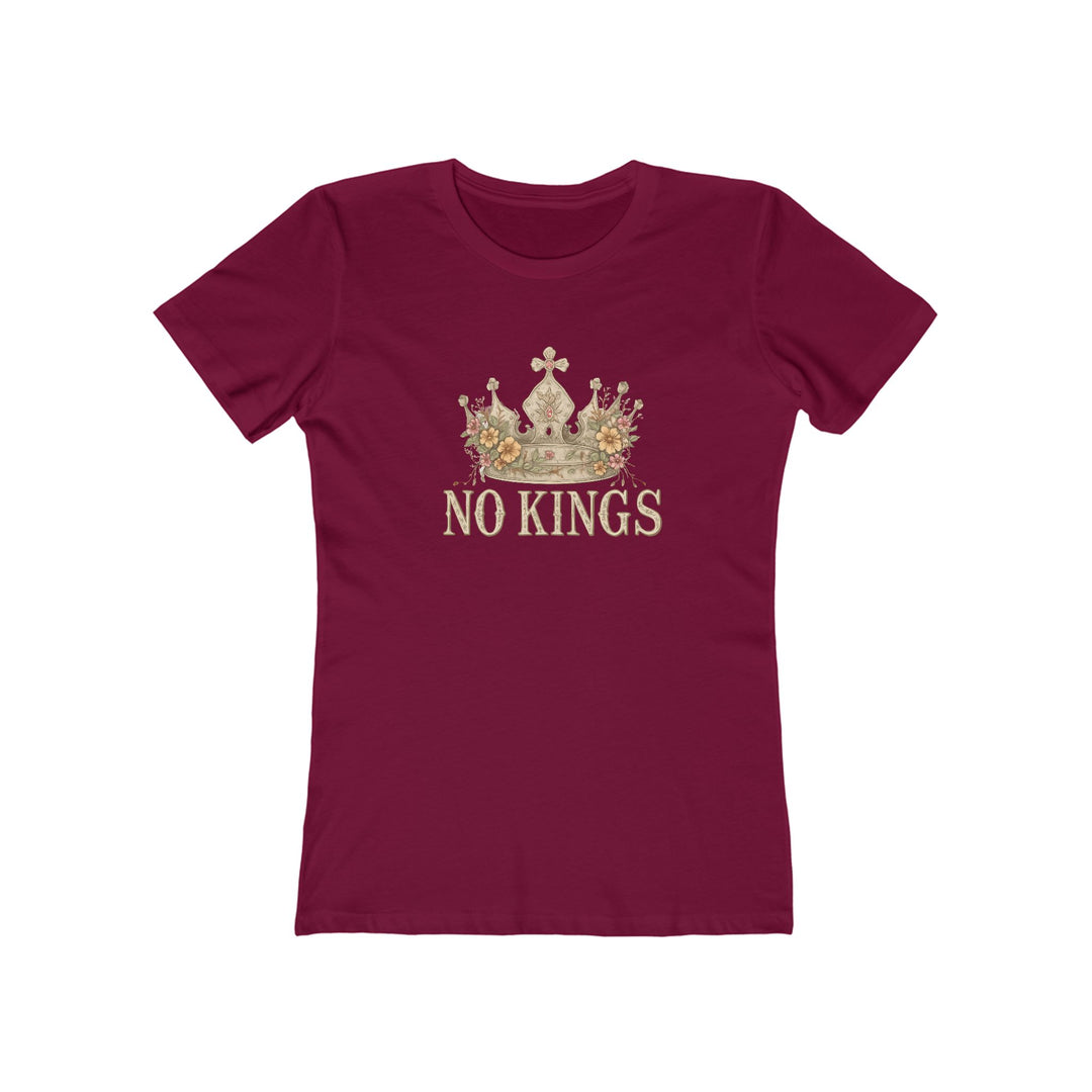 No Kings T-Shirt | Anti-Monarchy Crown Graphic Tee- Ten & Timber