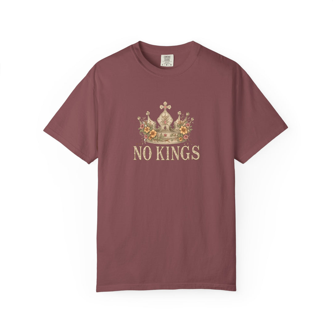 No Kings T-Shirt | Anti-Monarchy Crown Graphic Tee- Ten & Timber
