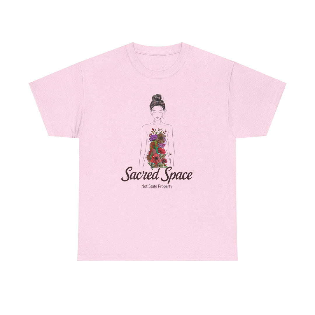 Sacred Space Feminist TShirt  ProChoice Body Autonomy Tee Empowering Floral Graphic Shirt Women's Rights Protest Top