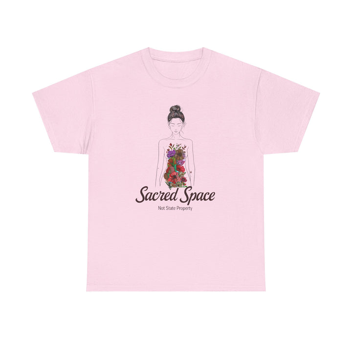 Sacred Space Feminist TShirt  ProChoice Body Autonomy Tee Empowering Floral Graphic Shirt Women's Rights Protest Top